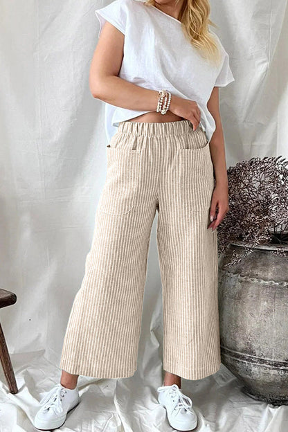 Cotton Linen Loose Straight Leg Pants Clothes