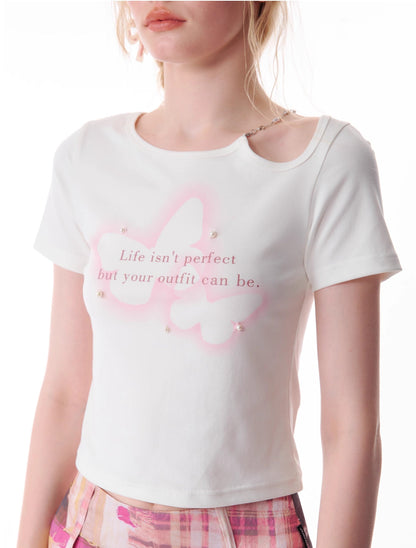 Butterfly Quote Pearl T-shirt