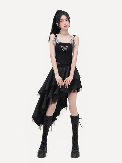 Asymmetric Layered Mesh Skirt