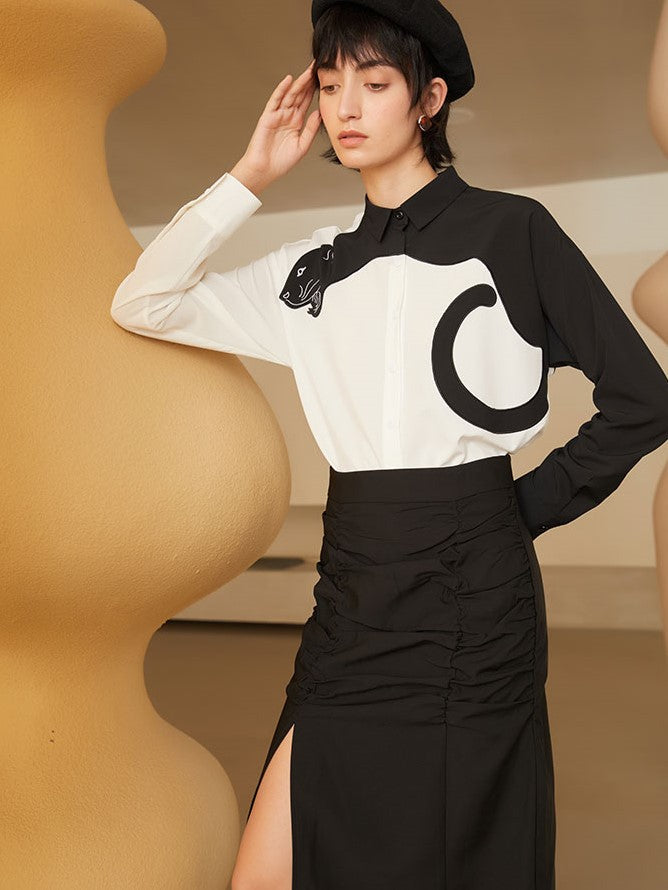Panther Grace Embroidered Blouse
