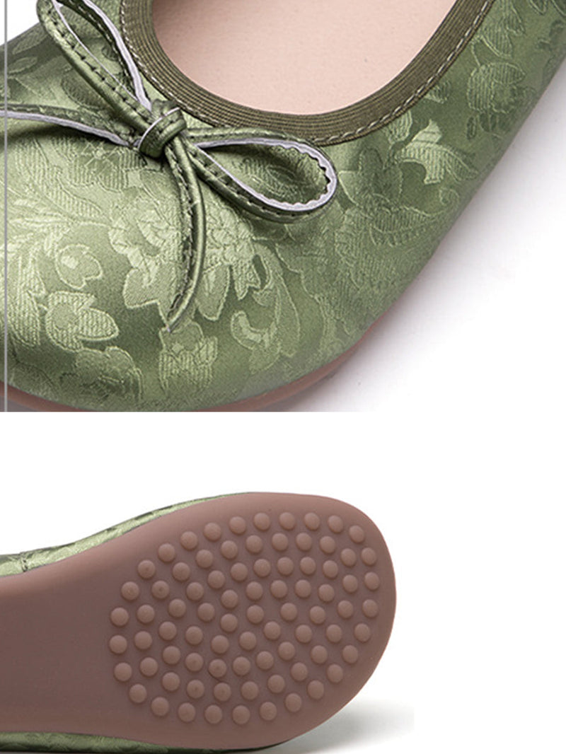Summer Leather Flower Knurling Flat Shoes Ty1029