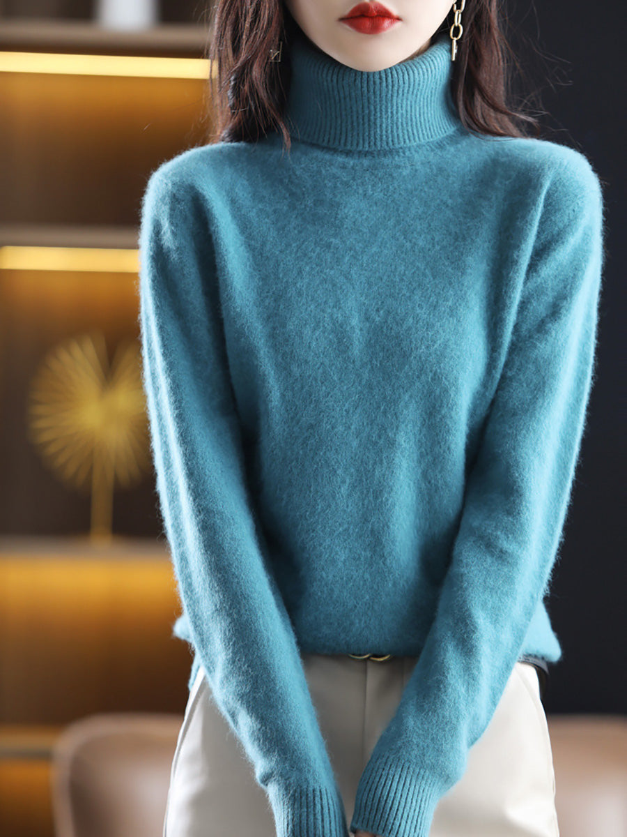 Autumn Turtleneck Soft Cashmere Sweater Ak1029