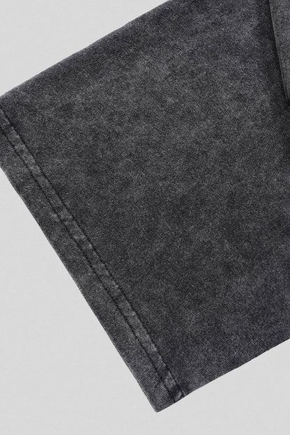 Distressed Washed Black T-shirt