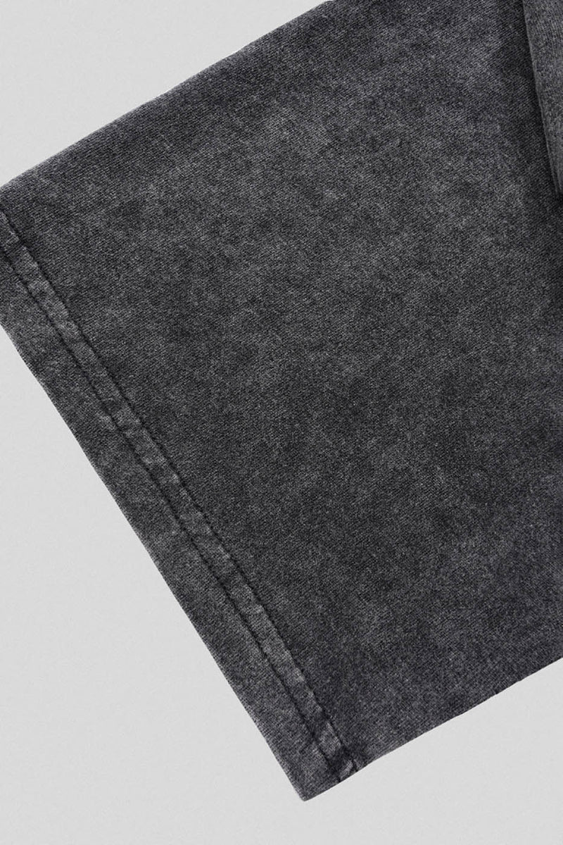 Distressed Washed Black T-shirt