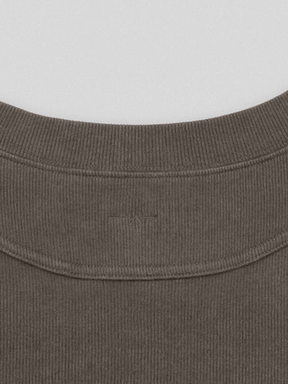 Strapped Sleeve Sweatshirt Brown