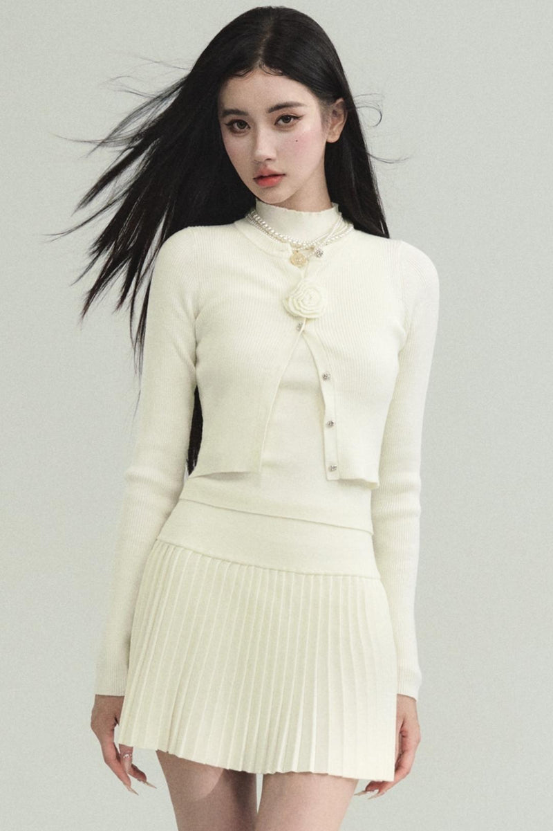 French Knitted Three-piece Set