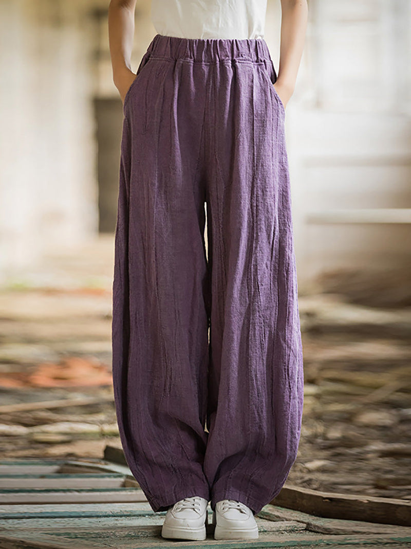 Autumn Tie-dye Ramie Harem Pants At1085