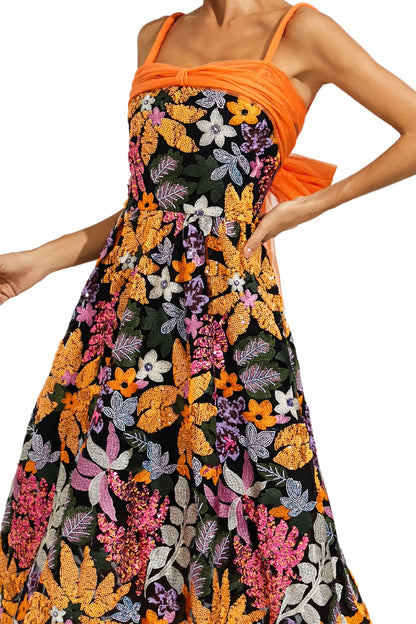 Quentin Sequins Slip Maxi Dress
