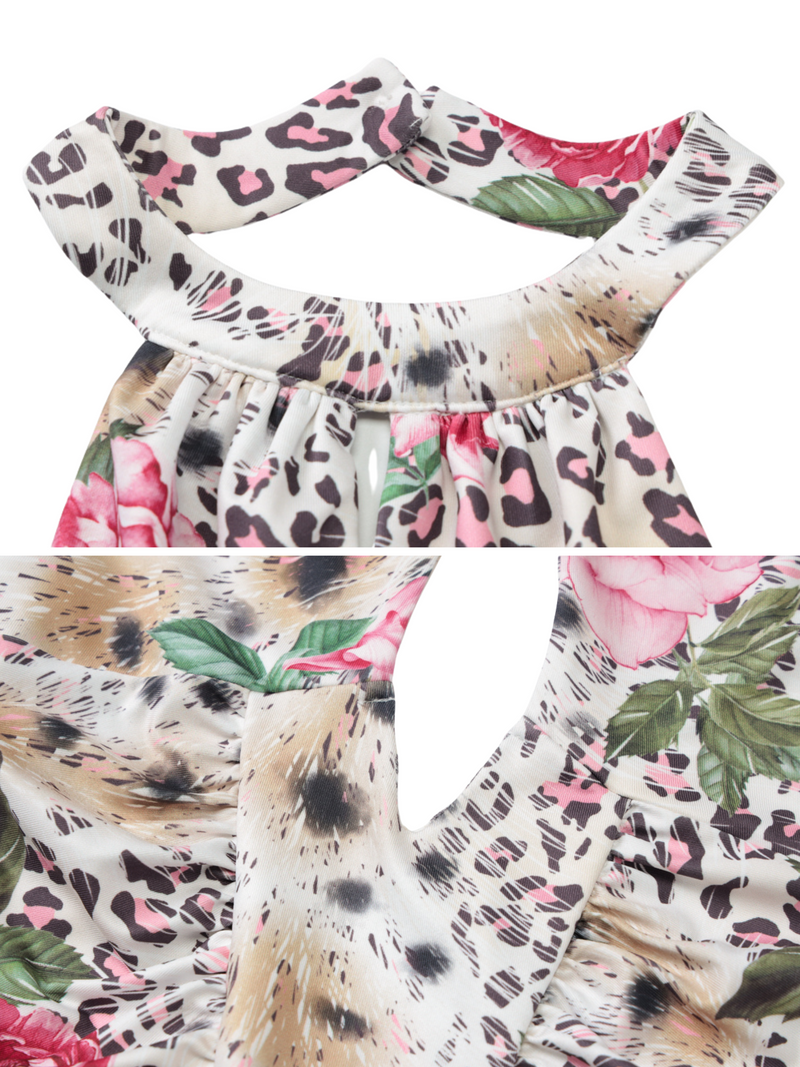 Evie Tropical Leopard Mini Dress