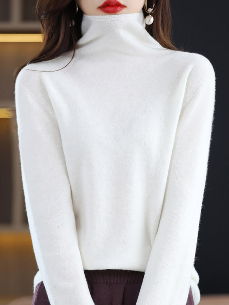 Autumn Turtleneck 100%wool Knit Sweater Ak1018