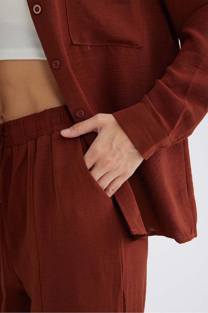 Long Sleeve Color Shirt Long Pants Set