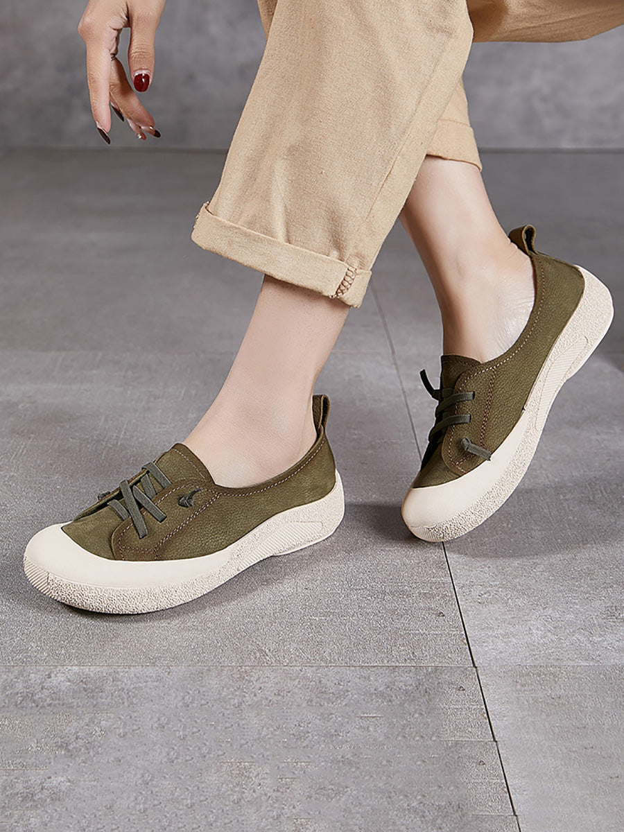 Genuine Leather Flat Summer Shoes