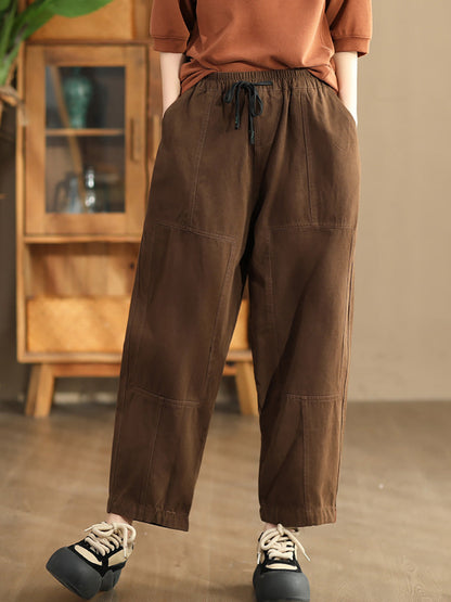 Autumn Spliced Pocket Harem Pants Ai1030