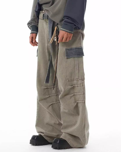 Contrast Pocket Cargo Combat Pants