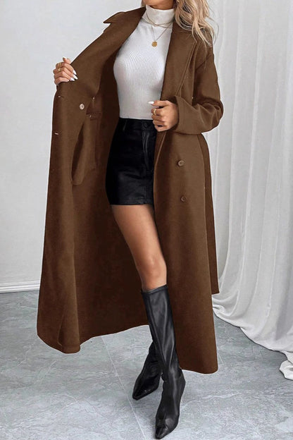 Double-faced Wool Loose Mid-length Overcoat