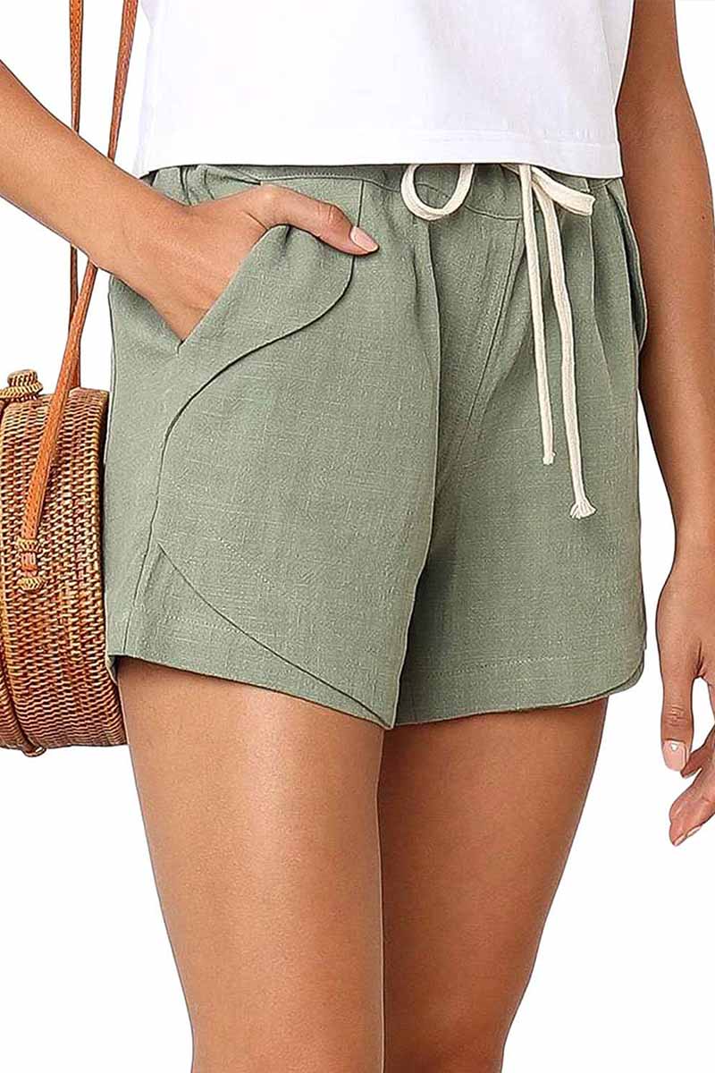 Adjustable Waist Cotton Shorts