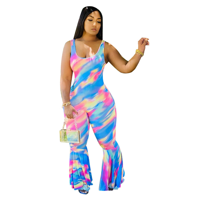 Clothing Gradient Vest Horn Jumpsuit