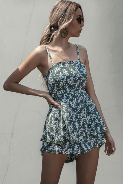 Summer Strap Backless Lace Up Jumpsuit