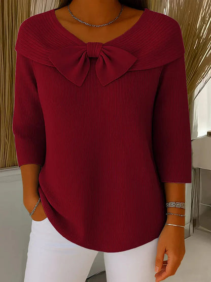 Mylie – Knitted Sweater With a Round Neckline