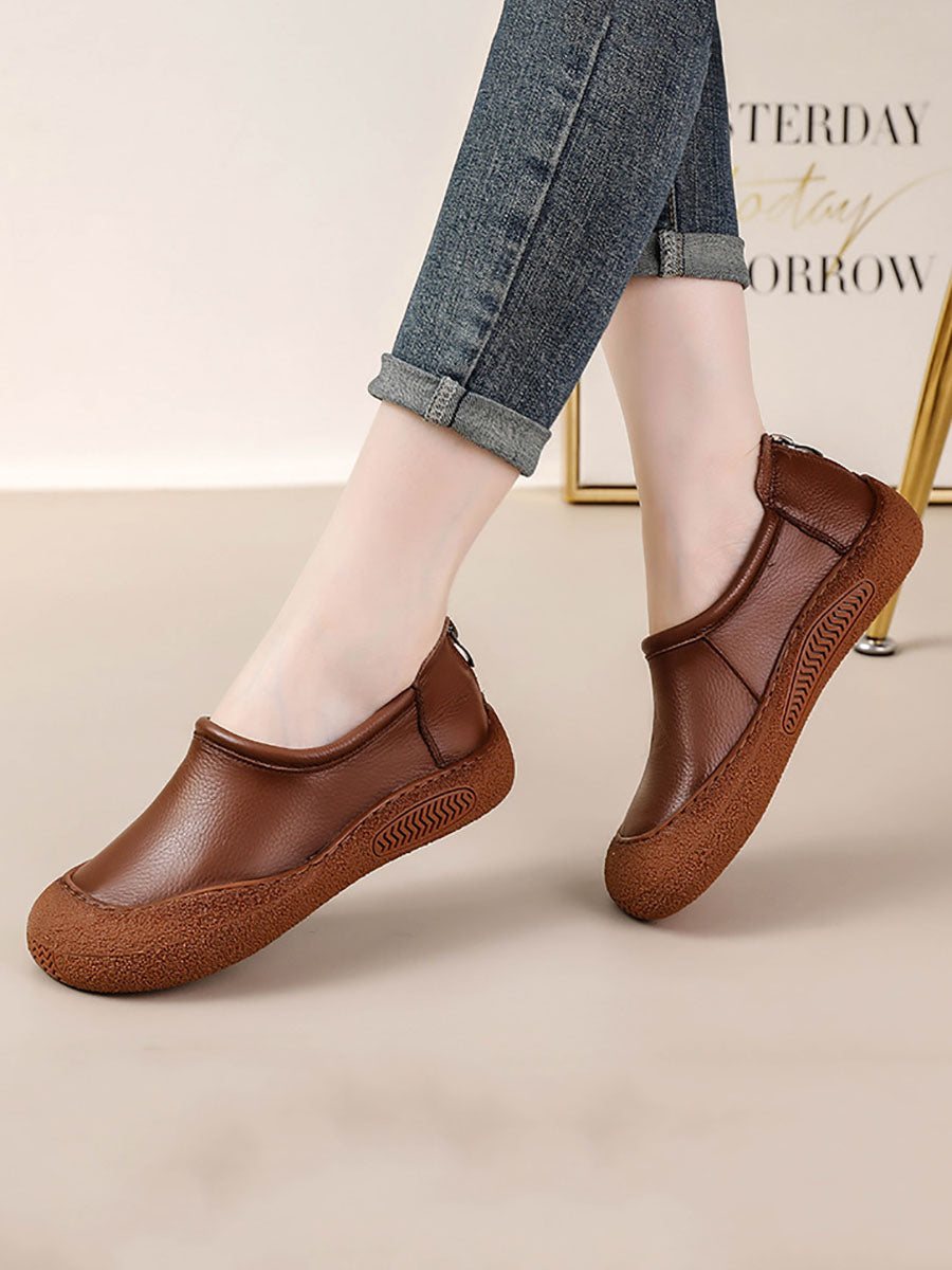 Autumn Soft Leather Flat Shoes As1007