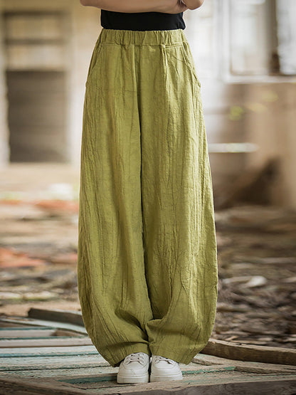 Autumn Tie-dye Ramie Harem Pants At1085