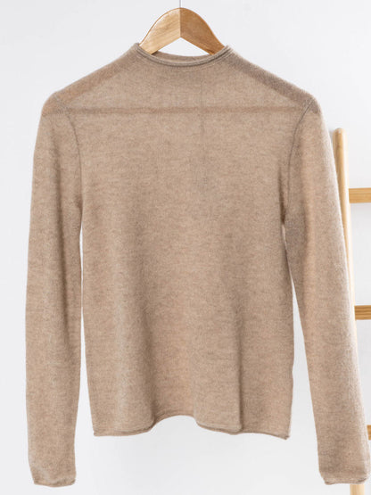 100% Cashmere Round Neck Knit Sweater