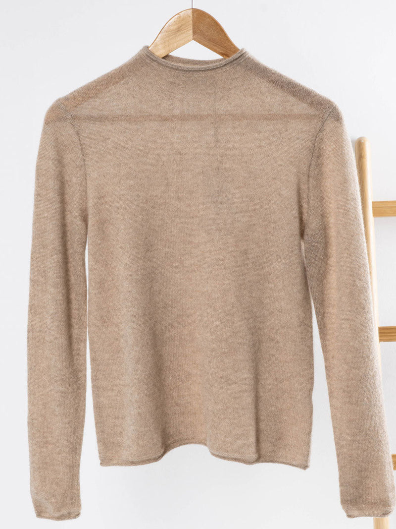 100% Cashmere Round Neck Knit Sweater