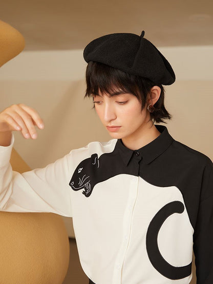 Panther Grace Embroidered Blouse