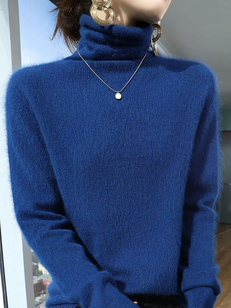 Autumn Turtleneck Wool Soft Warm Knit Sweater Av1029