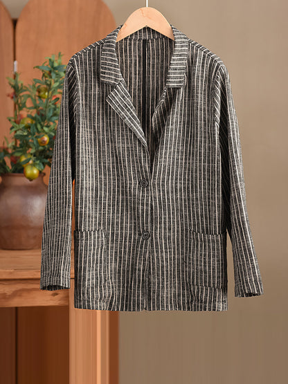 Stripe Spring Linen Shirt+pants Ii1057
