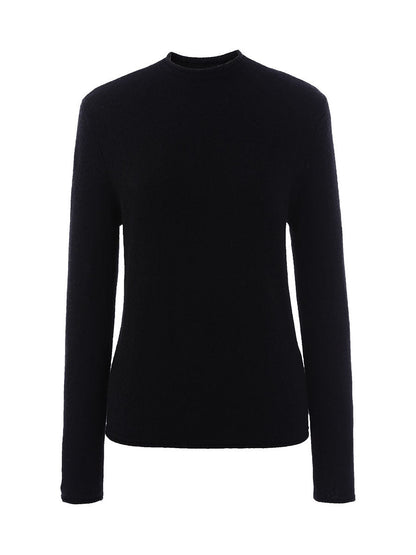 100% Cashmere Round Neck Knit Sweater