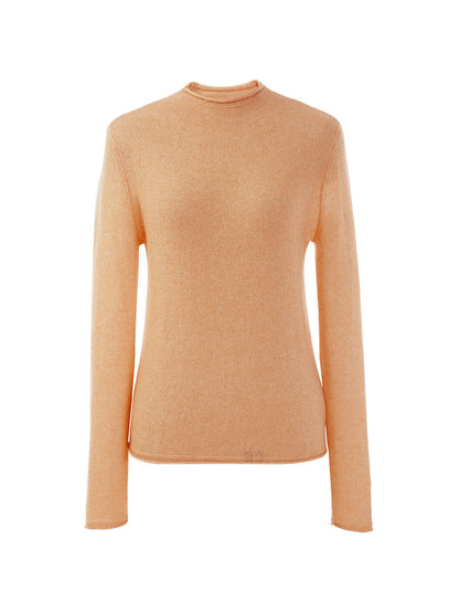 100% Cashmere Round Neck Knit Sweater