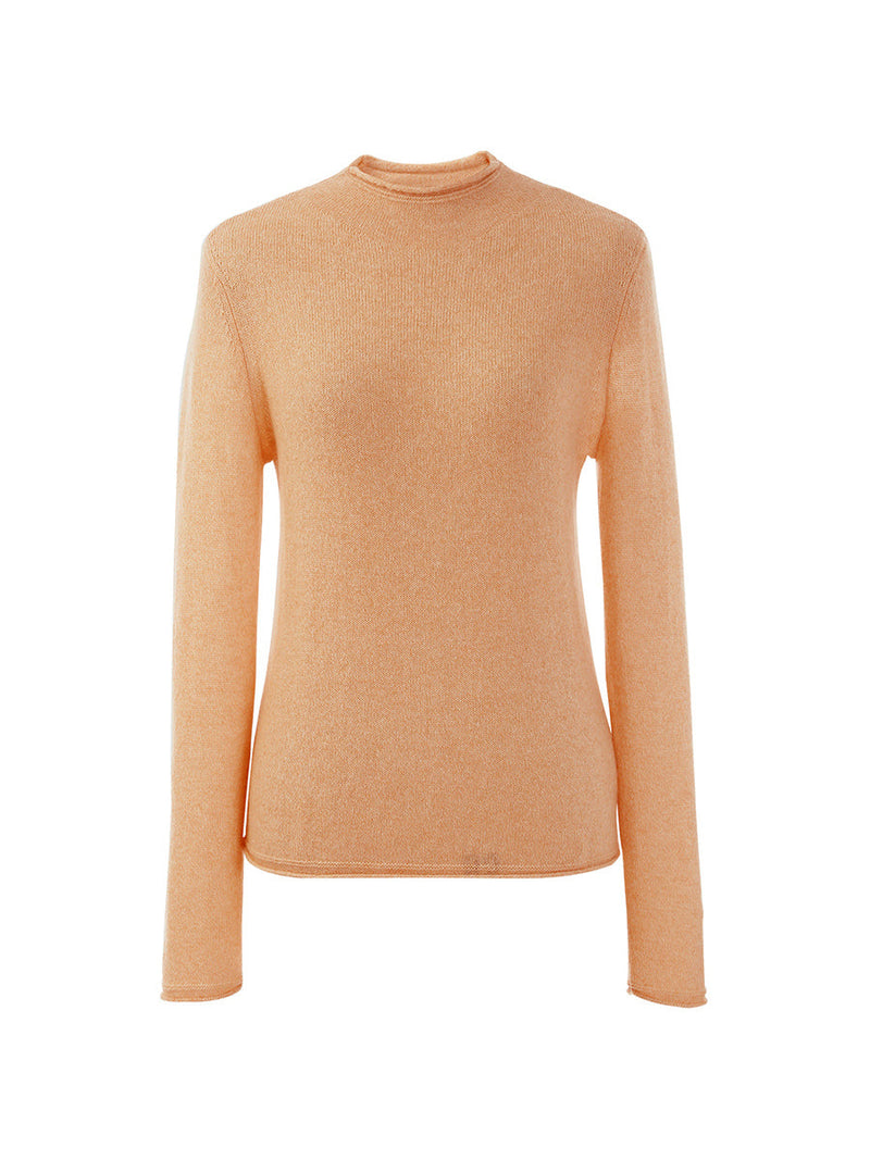 100% Cashmere Round Neck Knit Sweater