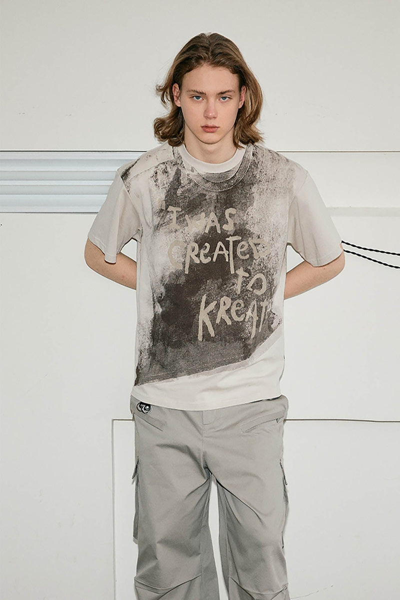 Distressed Graphic Print T-shirt