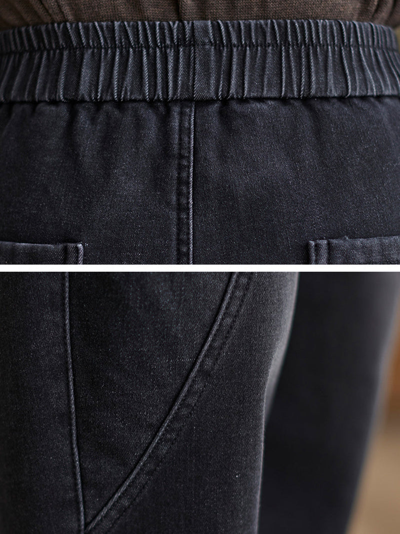 Autumn Fleece-lined Harem Pants Qn025