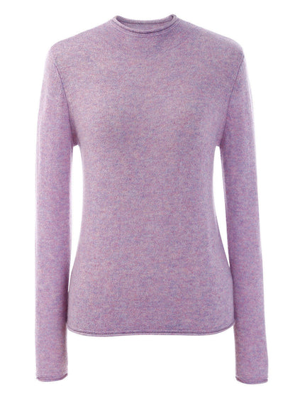 100% Cashmere Round Neck Knit Sweater