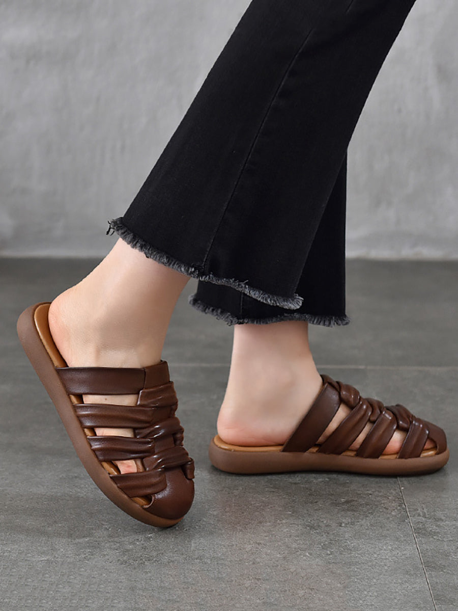 Sandals Summer Genuine Leather