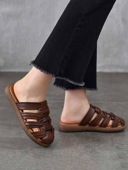 Sandals Summer Genuine Leather