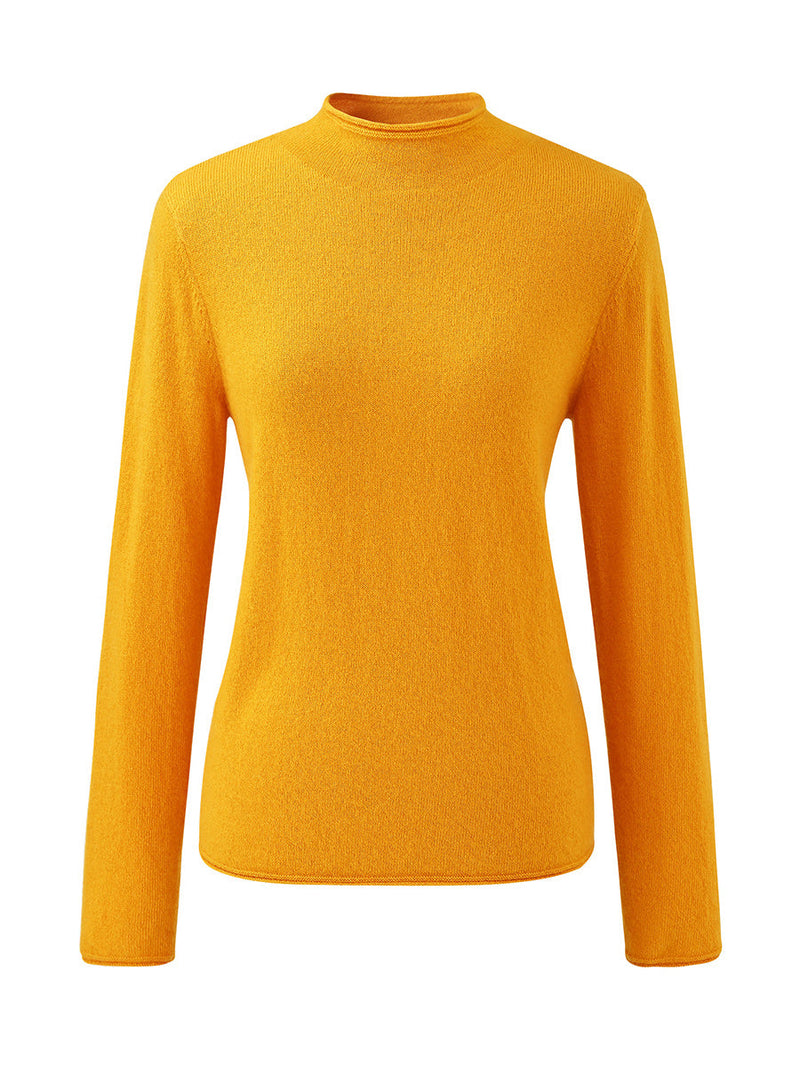 100% Cashmere Round Neck Knit Sweater
