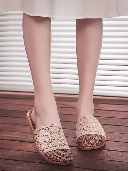Summer Rattan Weaving Indoor Slippers Bn1024