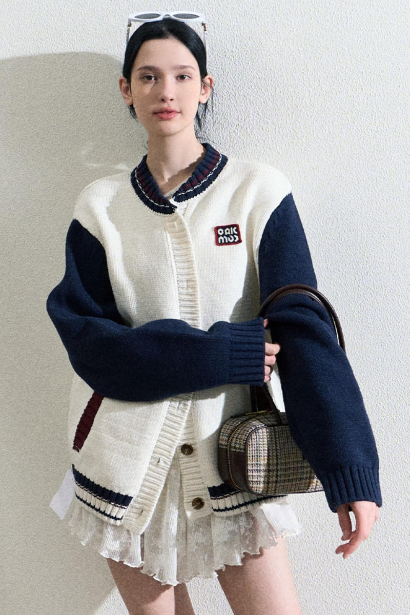Varsity-style Cardigan Jacket