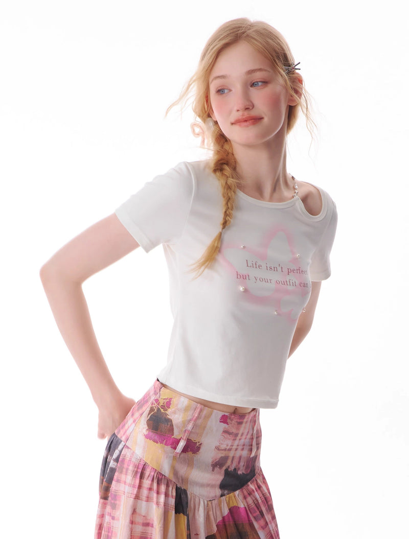 Butterfly Quote Pearl T-shirt
