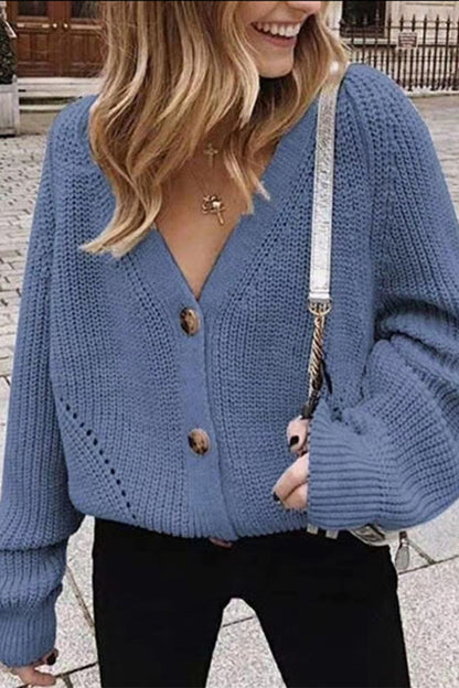 Cardigan V Neck Sweaters(5 Colors)