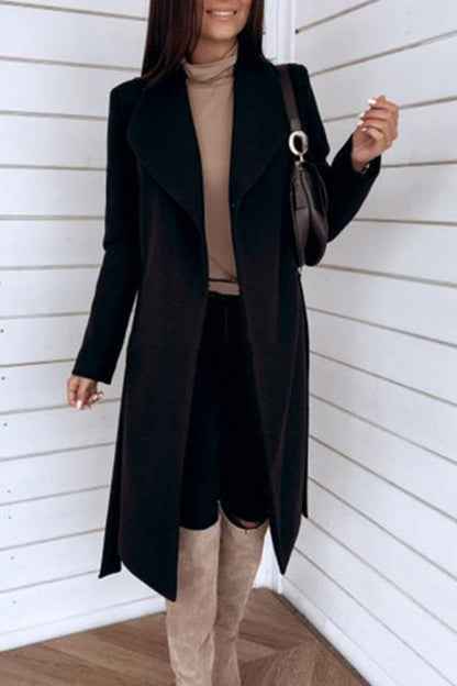 Sweet Cardigan Turndown Collar Outerwear (no Belt)(6 Colors)