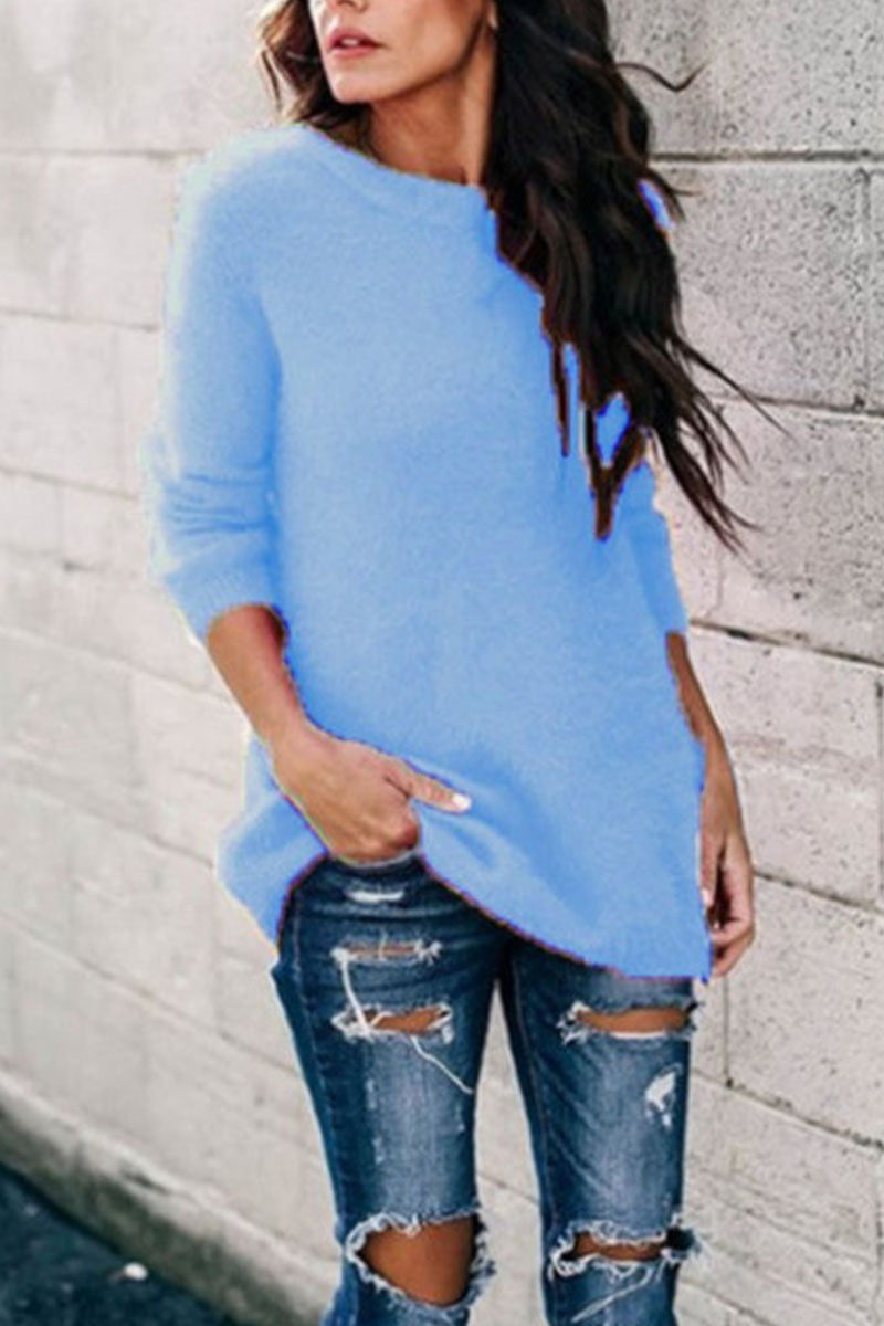 Street O Neck Sweaters(12 Colors)