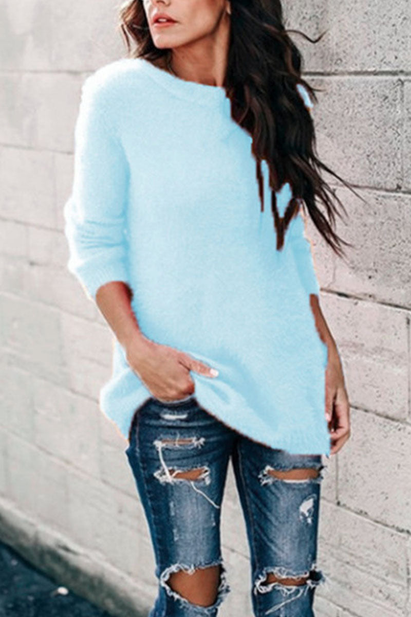 Street O Neck Sweaters(12 Colors)