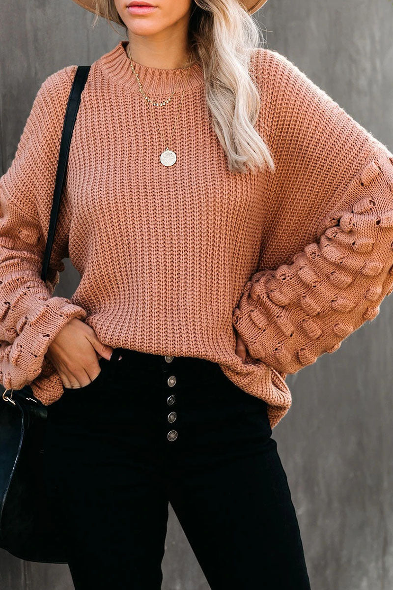 Street Patchwork O Neck Sweaters(3 Colors)