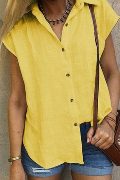 Patchwork Turndown Collar Blouses(4 Colors)