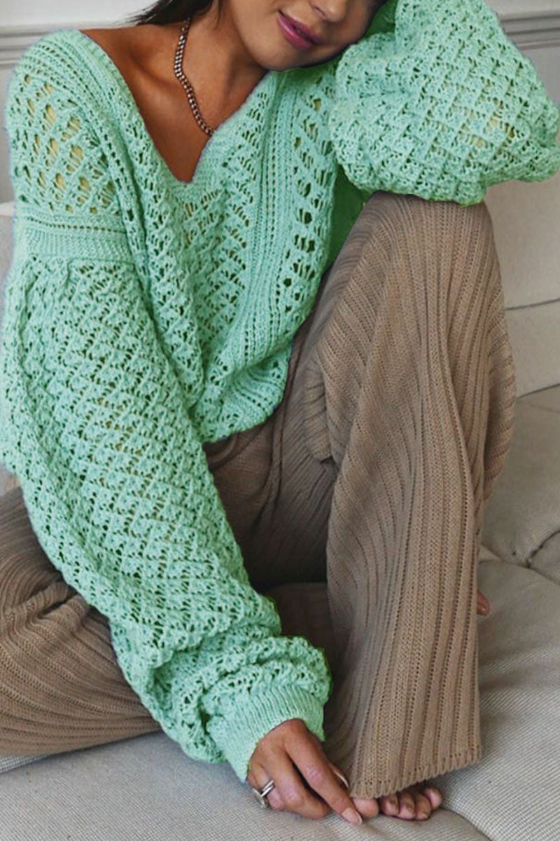 Street V Neck Sweaters(5 Colors)