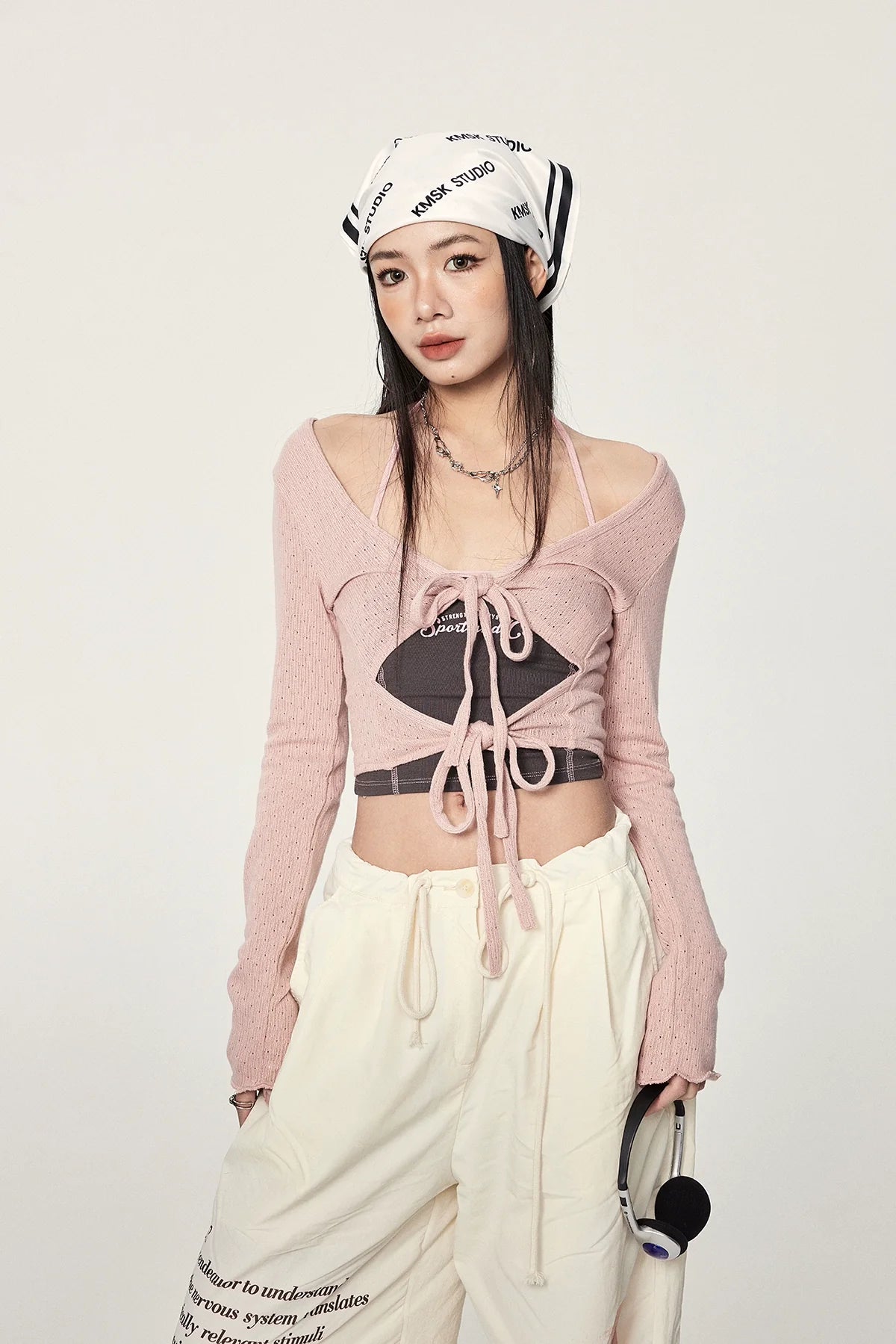 Tie Front Knit Cardigan